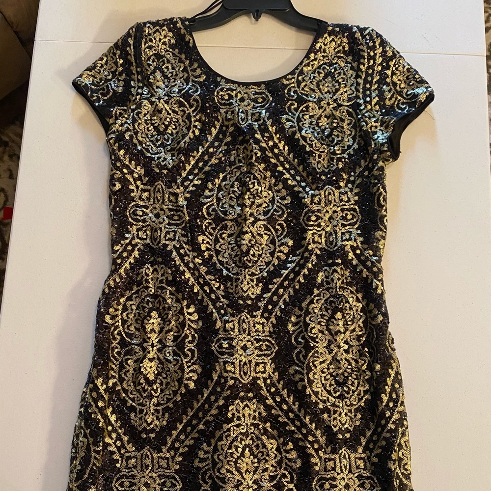 Formal black and gold dress size 12